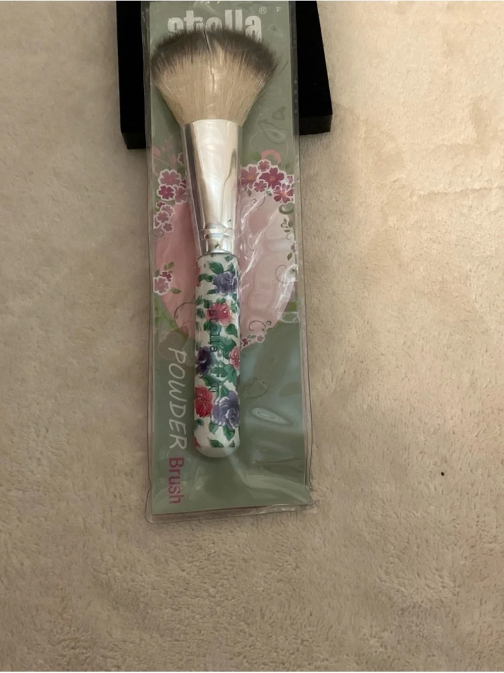 Stellah Pink, Green & White Striped Cosmetic Brush Packaging